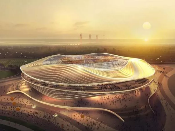 Struktur baja baja ageung pikeun stadion