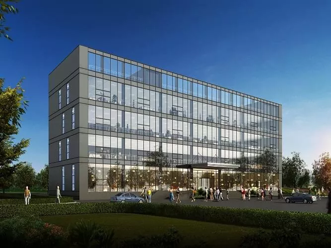 Gedong kantor baja prefabricated modéren